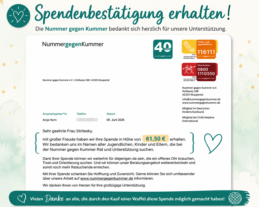 Beitragsbild Spendenbestätigung